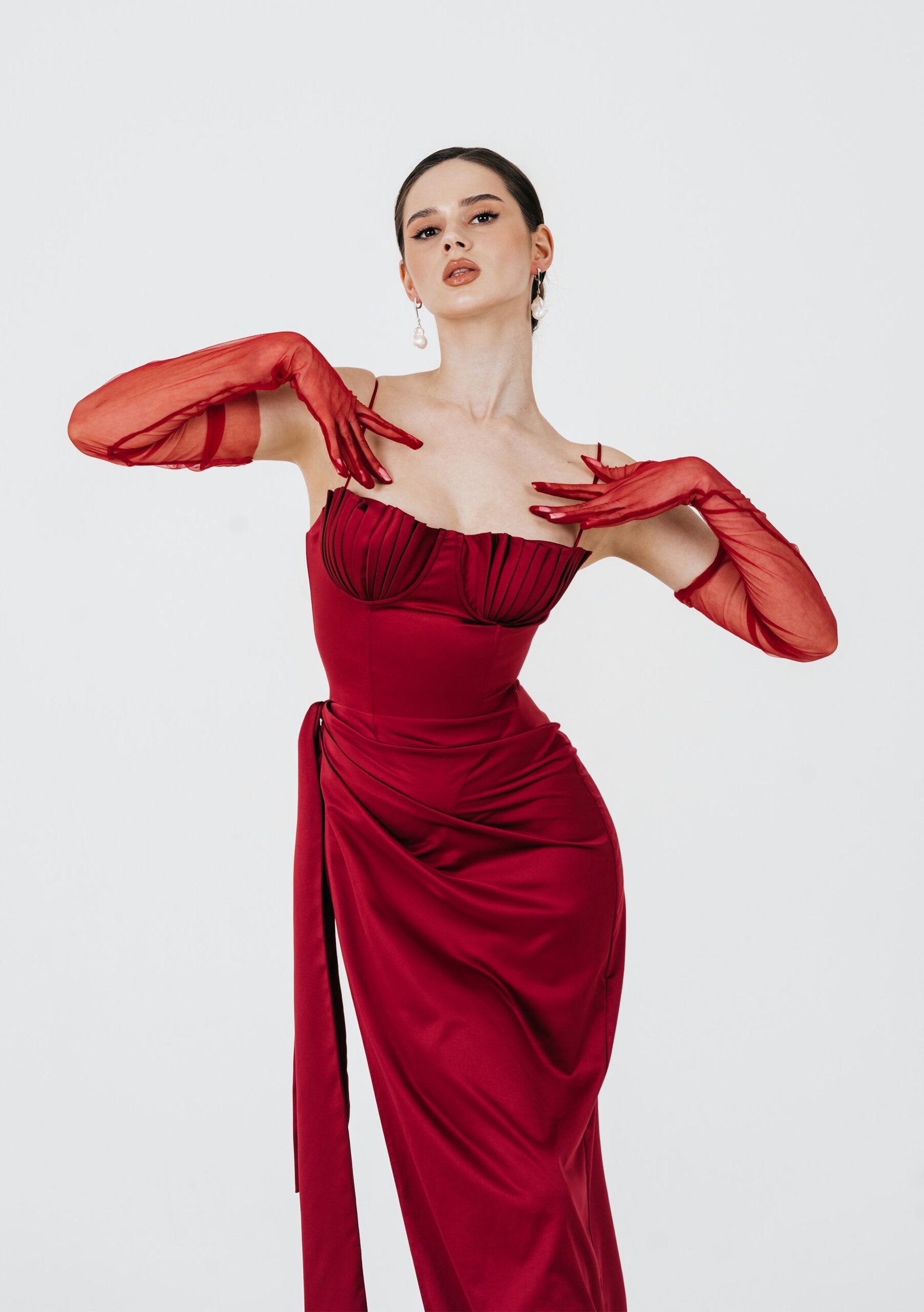 cherry red corset dress Red Corset Bubble Mini Dress - All Dresses
