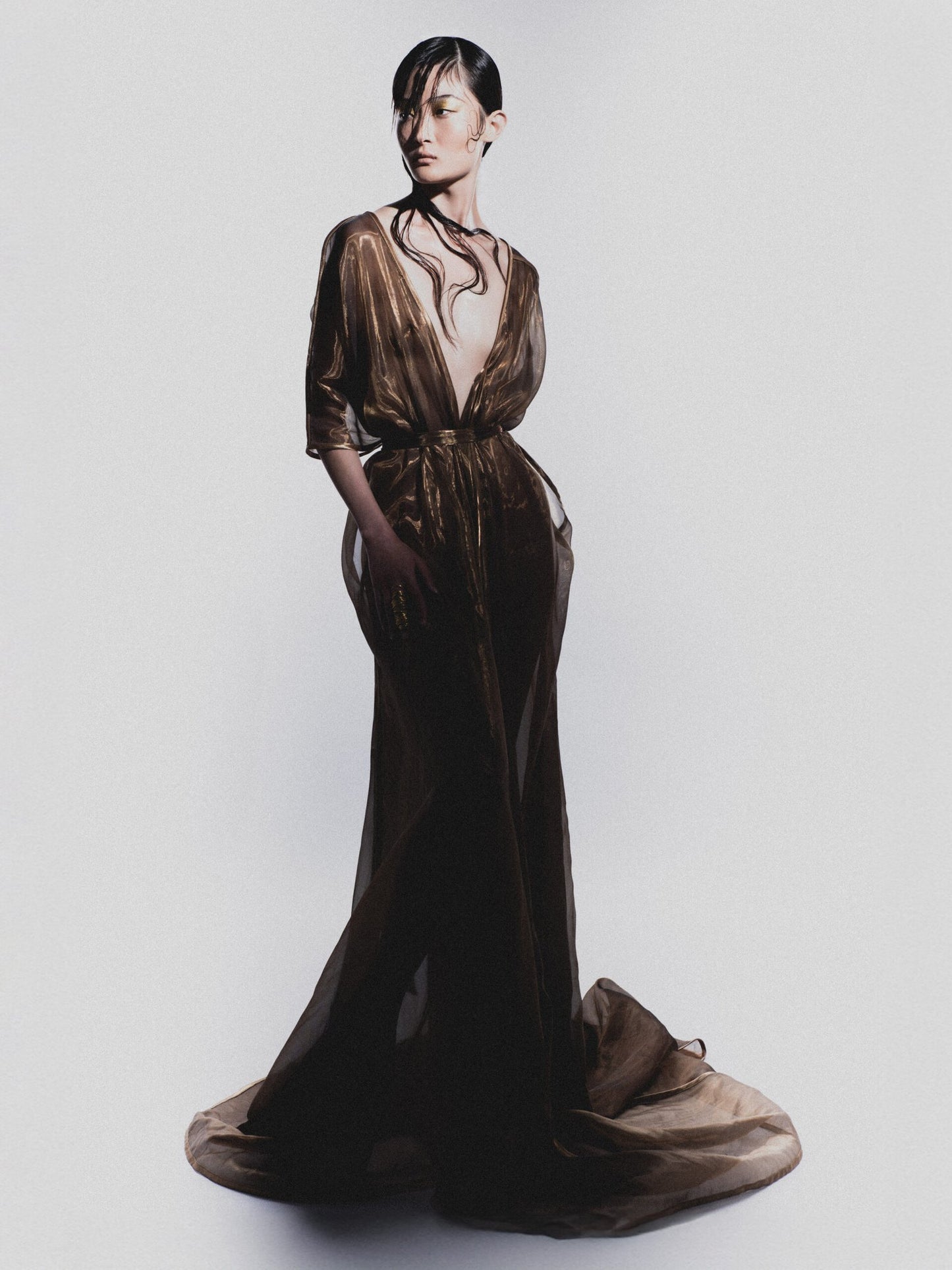 Liquid Gold Kimono Dress