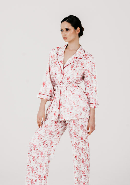 Red Porcelain Loungewear Set