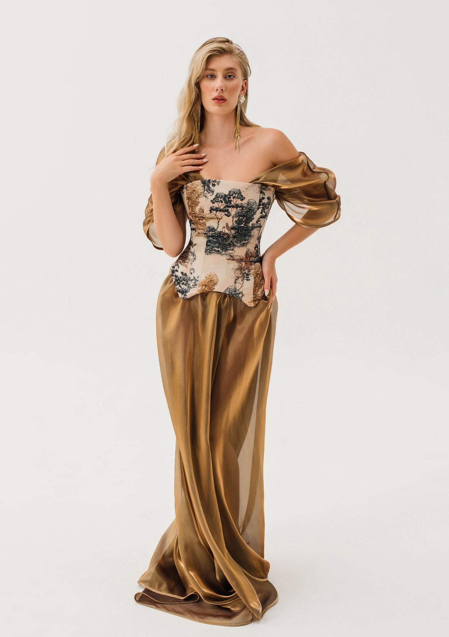 Liquid Gold Kimono Dress