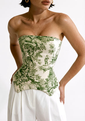 Antique Corset — Green Tapestry