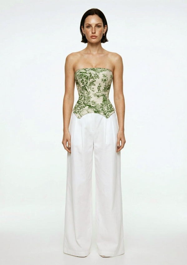 Antique Corset — Green Tapestry