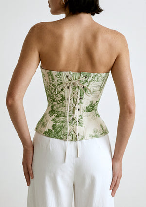 Antique Corset — Green Tapestry
