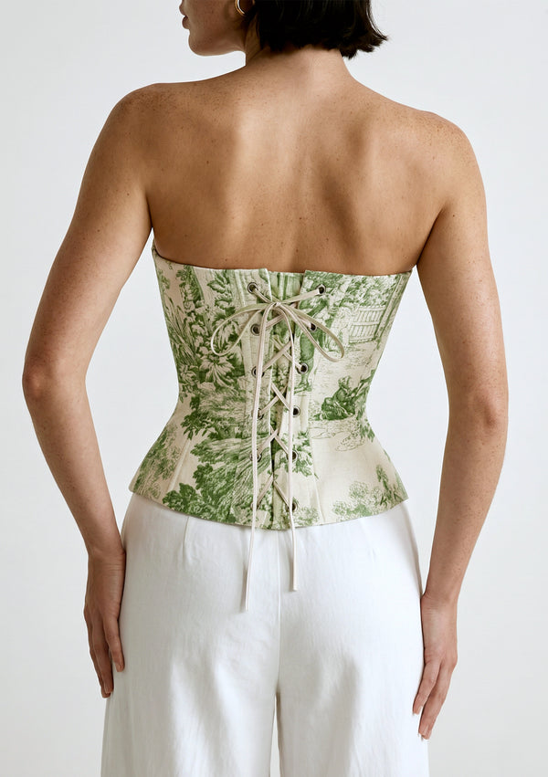 Antique Corset — Green Tapestry