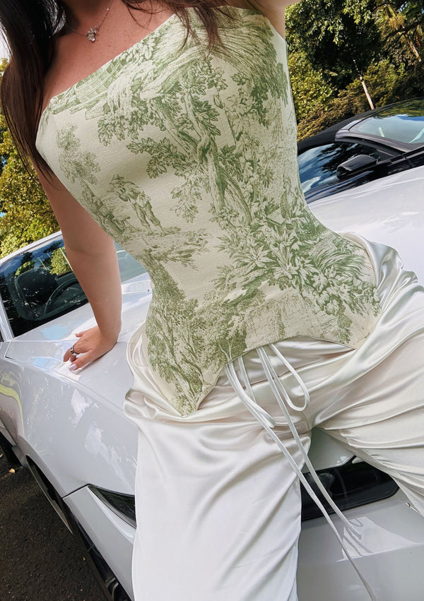 Antique Corset — Green Tapestry