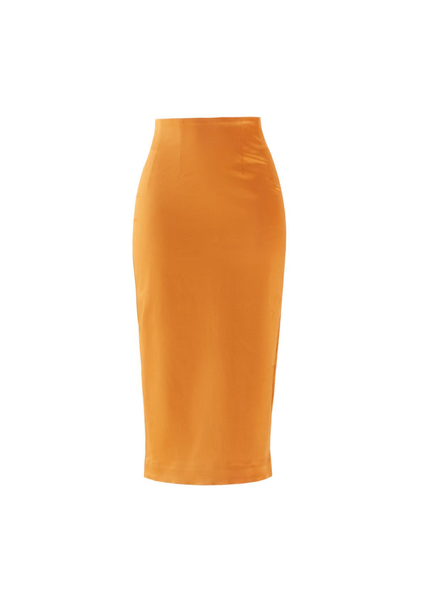 Apricot Pencil Skirt