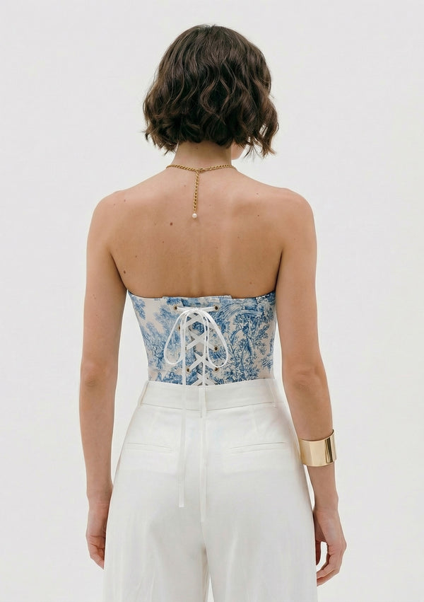 Blue Tapestry Corset
