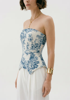 Blue Tapestry Corset