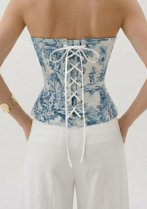 Blue Tapestry Corset
