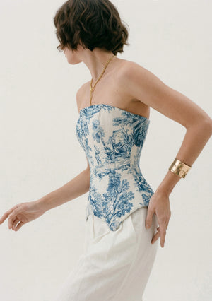 Blue Tapestry Corset