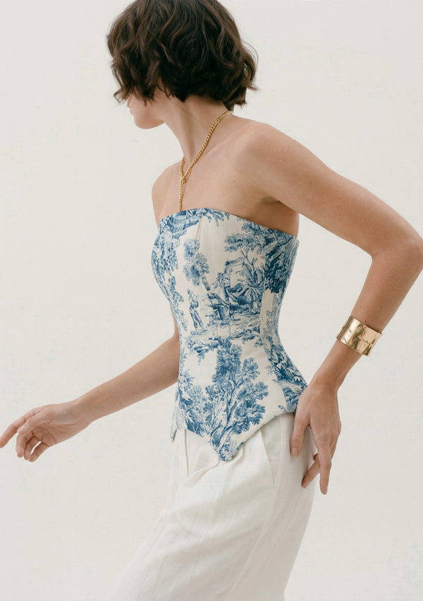 Blue Tapestry Corset