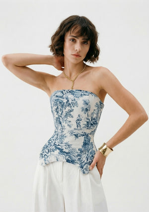 Blue Tapestry Corset