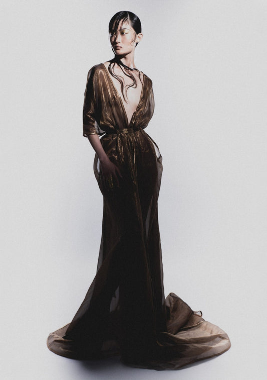 Liquid Gold Kimono Dress