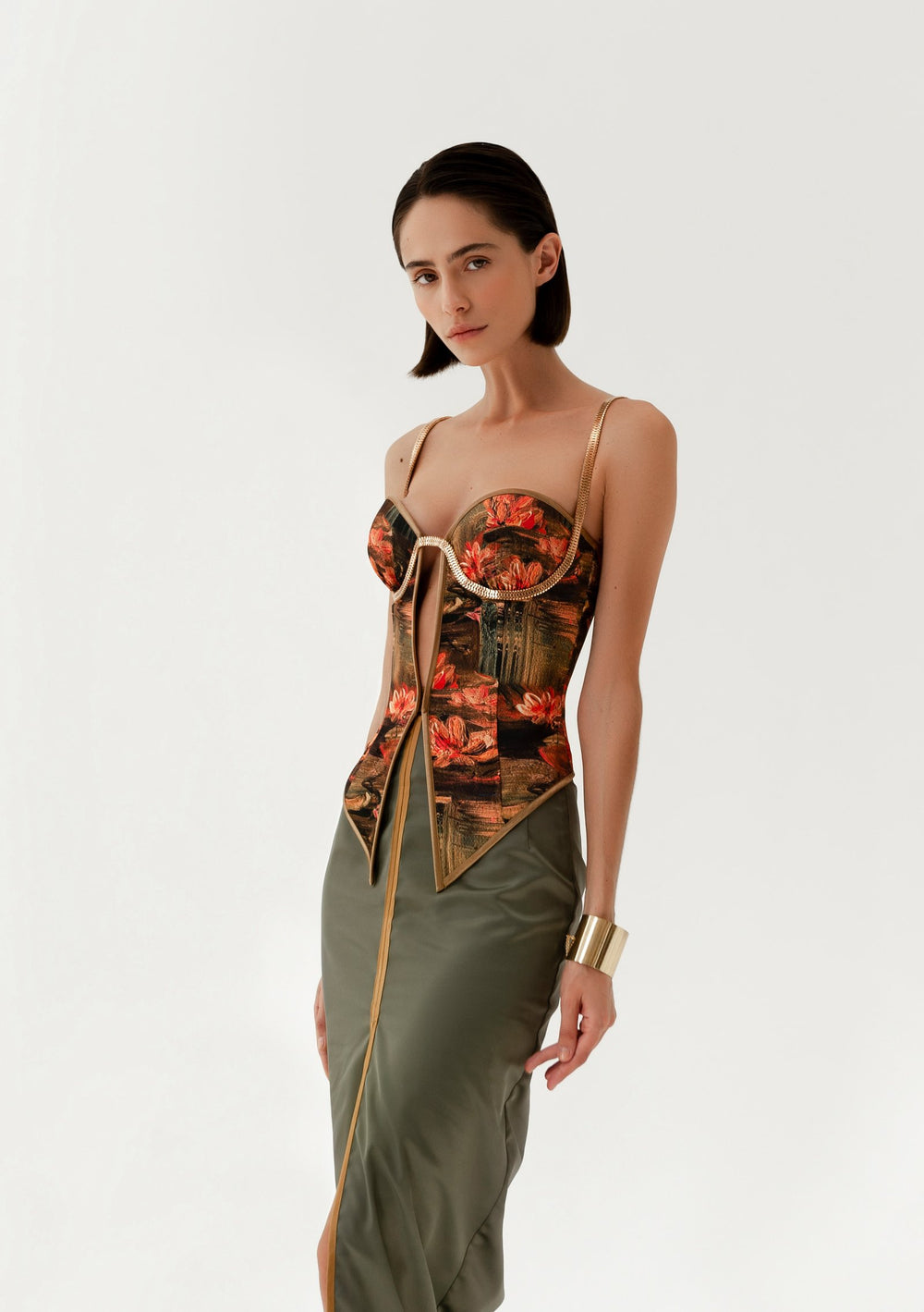 Gold Line Olive Skirt