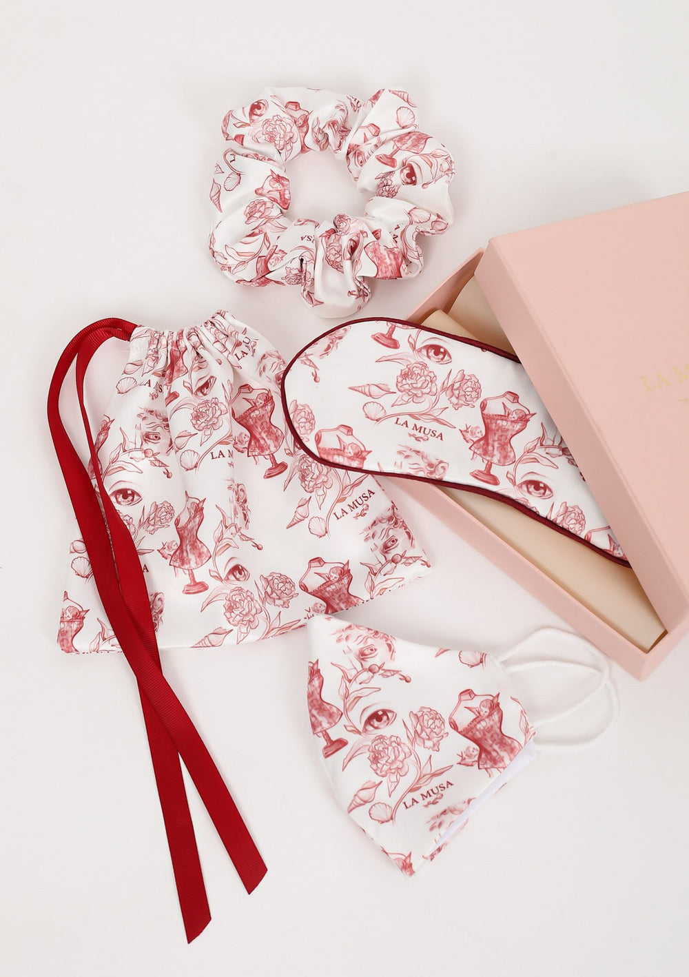 Red Porcelain Brand Set