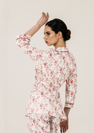 Red Porcelain Loungewear Set