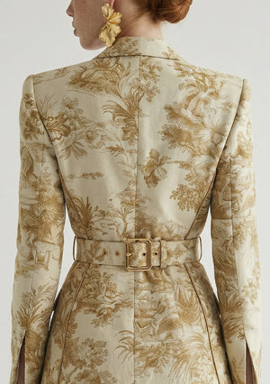 Versailles Mini — Sculpted Toile Blazer Dress