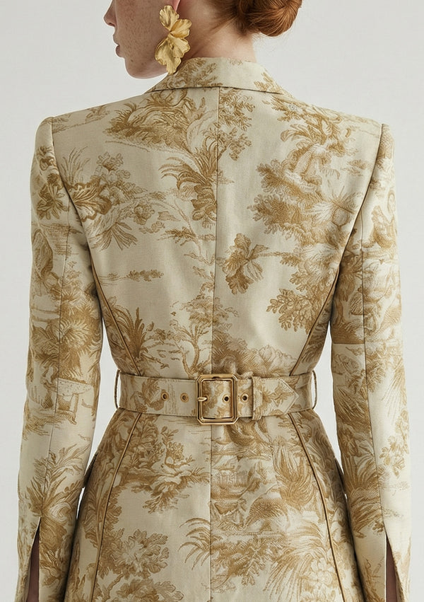 Versailles Mini — Sculpted Toile Blazer Dress