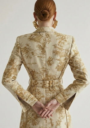 Versailles Mini — Sculpted Toile Blazer Dress