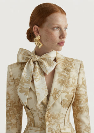 Versailles Mini - Sculpted Toile Blazer Dress